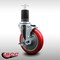 Service Caster 5'' SS Red Poly Swivel 1-5/8'' Expanding Stem Caster with Brake SCC-SSEX20S514-PPUB-RED-TLB-158 - alternate 3